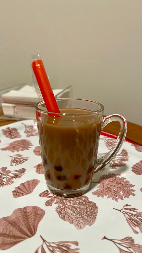 Image of Doreen's mother's homemade boba milk tea. 